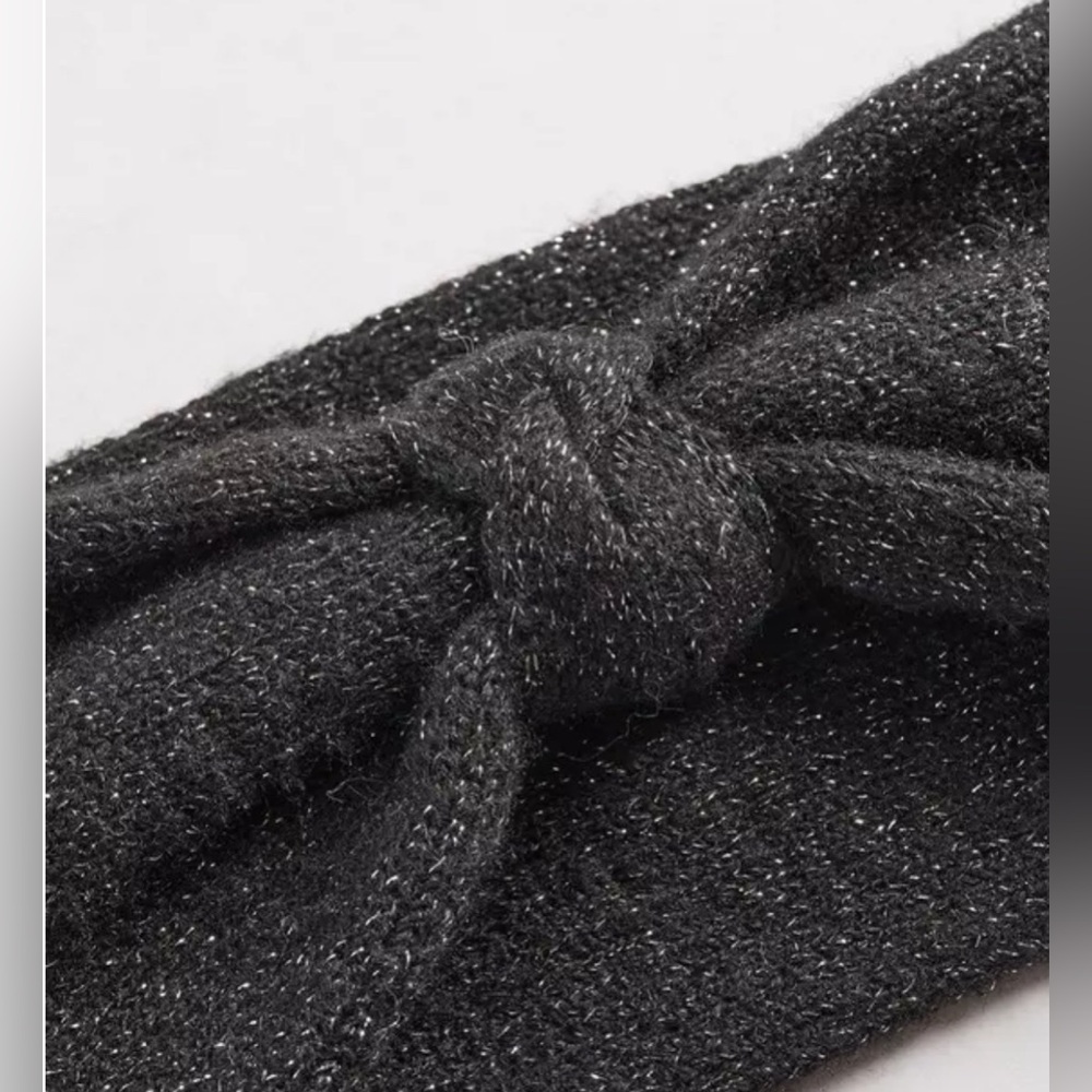 🆕 torrid shine knit earwarmer black‎ shimmer - Picture 2 of 5
